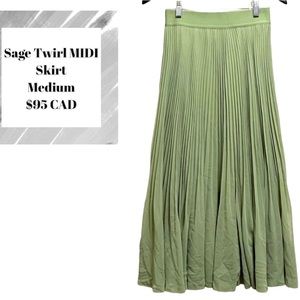 ARITZIA WILFRED TWIRL MIDI SKIRT